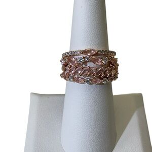 Bomb Party Ring  RG91385 Delicate Is A Power Move -Size 8- Rose Gold/Peach NWT